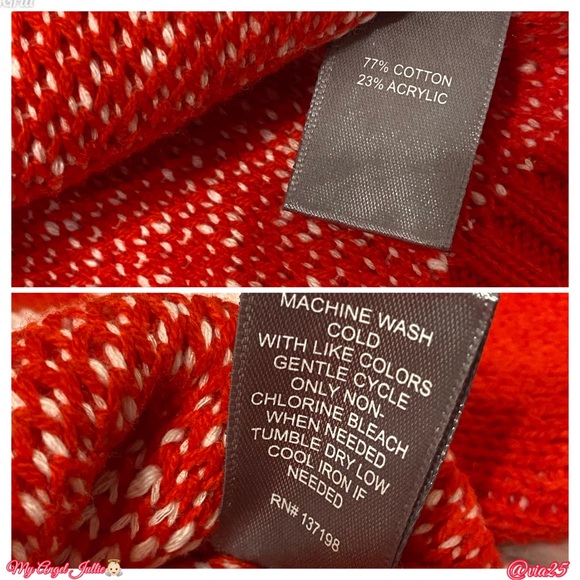 Marled Reunited Clothing Valentines Heart Print Round Neck Long Sleeve Sweater - Picture 8 of 8